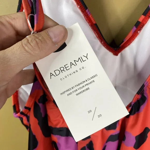 adreamly One piece leopard swimsuit beach summer size large - Picture 5 of 6